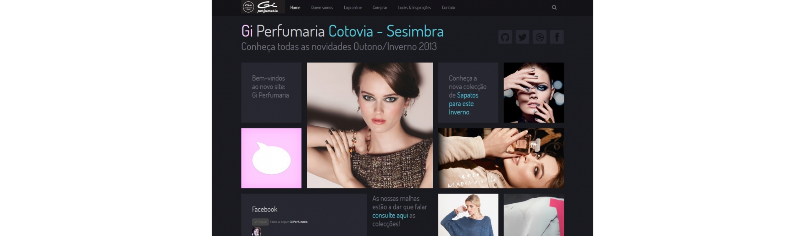 Gi Perfumaria com novo site 7app e gestão de redes sociais